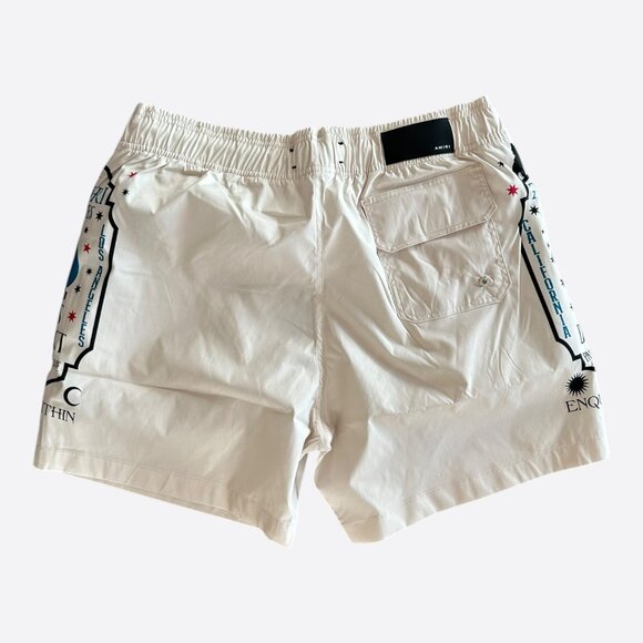 Amiri White & Multicolor Fortune Logo Swimshorts - Picture 2 of 4